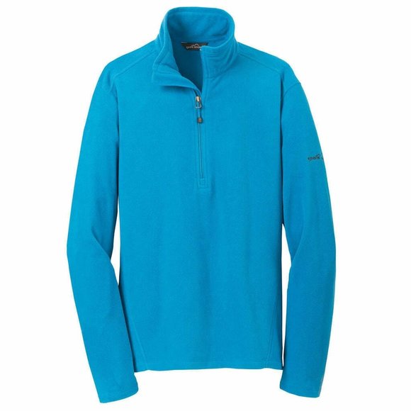 Eddie Bauer Men's Peak Blue Half Zip Microfleece Jacket Blue Size M - Picture 3 of 3